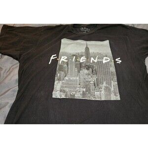 F.R.I.E.N.D.S The TV Series Graphic Print Black Men T-Shirt Size X-Large 23wX30L